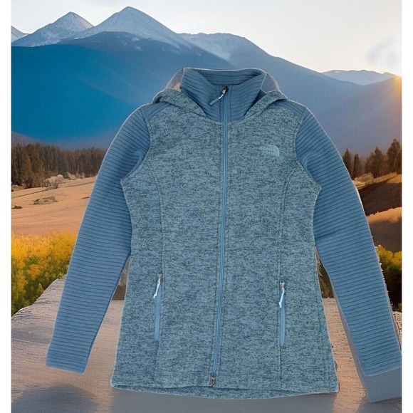 The North Face Jackets & Blazers - The North Face Women's Indi Insulated Full Zip‎ Hoodie in Cool Blue Size S NWT